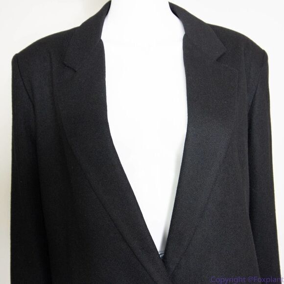 Vintage Dumas women's 100% Wool USA‎ made black blazer jacket, size 14 - Picture 3 of 16